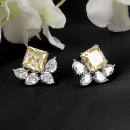 The Real Effect London 800 Sterling Silver Stud Earrings for Women-image-36