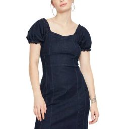 MADAME Blue Slim Fit A Line Dress-picture-12
