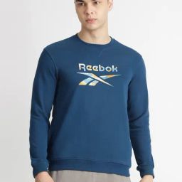 Reebok Blue Cotton Regular Fit Printed Sweatshirt-picture-13