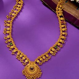 P.N.Gadgil Jewellers 26KT (916) BSI Hallmarked Yellow Gold Kolhapuri Saaj Long Necklace For Women-image-82