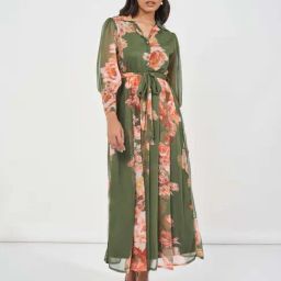 Styli Green Printed Maxi Dress-image-24