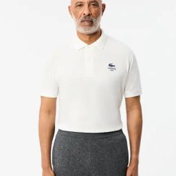 Lacoste White Classic Fit Polo T-Shirt-image-0