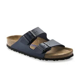 Birkenstock Unisex Navy Blue Arizona Birko-Flor Solid Narrow Width Sandals-image-57