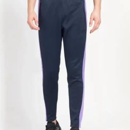 Adidas Blue Regular Fit Striped Sports Trackpants-image-43