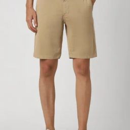 Peter England Beige Cotton Regular Fit Shorts-picture-39