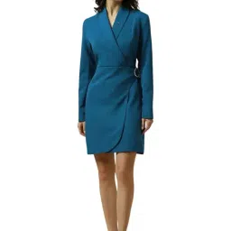 Allen Solly Blue Solid Dress-picture-14