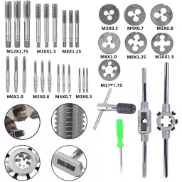 FLAMINGO ENTERPRISE Tap and Die Set Single Sided M3 to M12 Range, FM-589 (Set of 40 Pcs) image 2