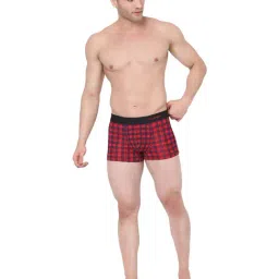 UnderJeans by Spykar Multicolor Check Trunks image 5