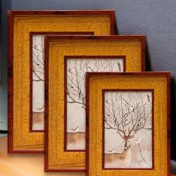 Art Street Gold Engineered Wood Table Top Photo Frames - Set of 3-16