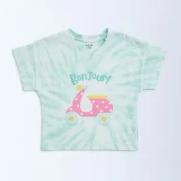 HOP Kids by Westside Green Tie-Dye Design Cotton T-Shirt-picture-43