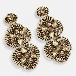 Sohi Gold Plated Party Designer Stone Drop Earrings-21
