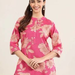 Libas Pink Floral Kurti-46