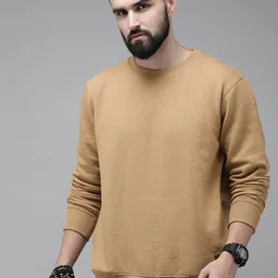Roadster Men Solid Sweatshirt-image-97