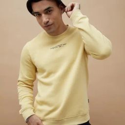 Fame Forever By Lifestyle Yellow Cotton Regular Fit Printed Sweatshirt-picture-14