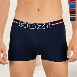 Lux Cozi Men Pack Of 5 Assorted Cotton Trunks - COZI_1125_LUXURY_AST_5PC-47