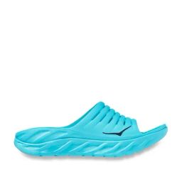 Hoka Men's ORA Recovery Aqua Blue Slides-image-62