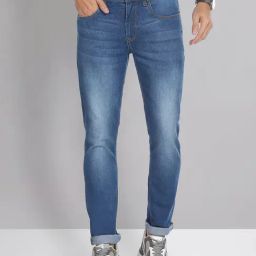 AD by Arvind Blue Skinny Fit Lightly Washed Jeans-picture-45
