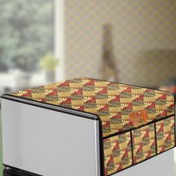 The Furnishing Tree Yellow Printed Refrigerator Cover-image-82