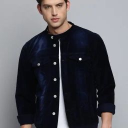 Showoff Navy Regular Fit Jacket-12