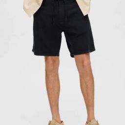 SELECTED HOMME Jet Black Regular Fit Shorts-picture-7