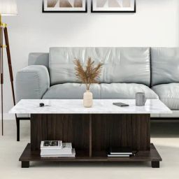 Nilkamal Luna Grey & Beige Engineered Wood Coffee Table with 4 Shelf-30