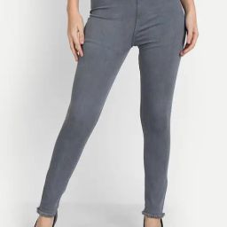 Angelfab Grey Cotton Regular Fit Jeggings-image-55