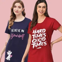 Christy World Women Pack of 2 Printed T-shirt-picture-18