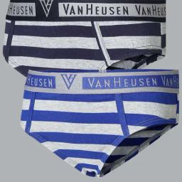 Van Heusen Regular Fit Colour Fresh Ultra Soft Striped Briefs - Pack of 2 - KDS01 , KDS05-picture-12