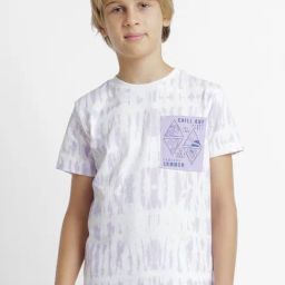 Jack & Jones Junior White & Purple Printed T-Shirt-picture-25