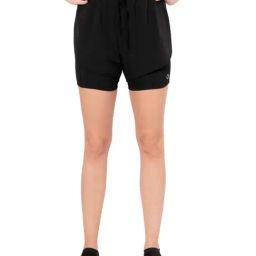 Amante Black High Rise Sports Shorts-31