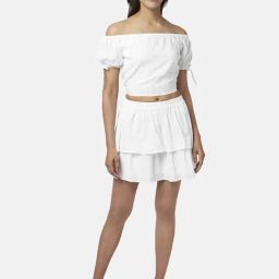 People by Pantaloons White Cotton Self Pattern Co-Ords Set-picture-40