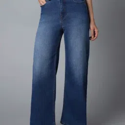 High Star Blue Regular Fit High Rise Jeans-image-92