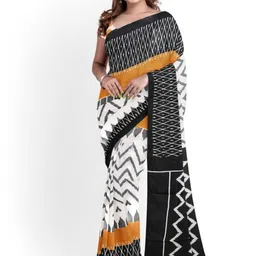 Craft Musium Pure Cotton Hand Block Printed Saree-picture-30