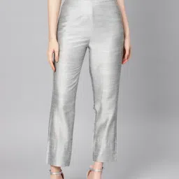 Varanga Grey Self Pattern Pants-20