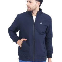 Dollar Navy Regular Fit High Neck Jacket-picture-14