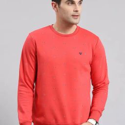 Monte Carlo Coral Regular Fit Printed Sweatshirt-19