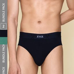 XYXX Pack Of 2 Mid Rise Cotton Anti Microbial Basic Briefs XYBRF2PCKN624-image-84