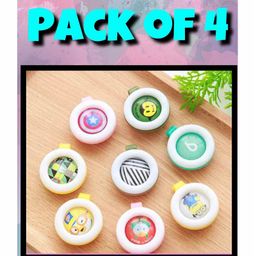 MIHAR ESSENTIALS Mosquito Repellent Keychain Button Badge 100% Natural Component Outdoor and Indoor Protection Pack of 4 - Multicolour-picture-17
