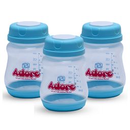 Adore Advanced Ahoy Breast Milk Storage Bottles 150ml Each Capacity Blue-Pack of 3-image-19
