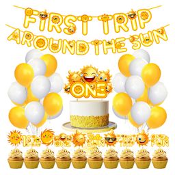 Zyozi You re My Sunshine First Birthday Party Decoration Yellow - Pack of 37-image-98