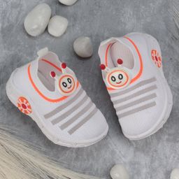 Lil Lollipop Striped Detailed Slip On Musical Booties - White-image-91