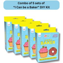 JoGenii I Can Be a Baker -Mini DIY Kit | Ages 3-12 | Return Gift, Travel Friendly (Pack of 5)- Multicolor-18