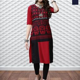 HERE&NOW Selection Of 2 Printed Straight Kurtas-image-60