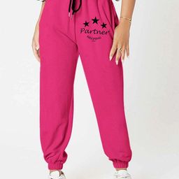 TABADTOD Women Printed Relaxed Loose Fit Joggers Trousers-picture-3
