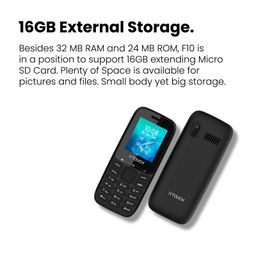 XTOUCH F 10 Keypad Mobile Phone with Dual Sim,Expandable Storage upto 16GB  ( Black ) image 4