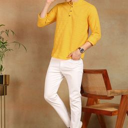 FUBAR Men Mandarin Collar Kurta-image-29
