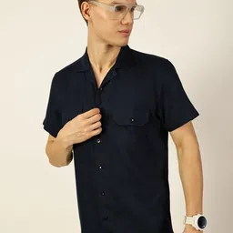 INVICTUS Men Original Cuban Collar Solid Cotton Slim Fit Casual Shirt-image-62