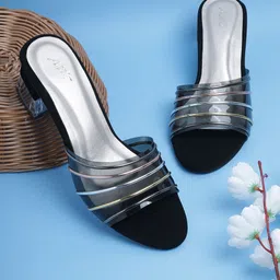 AIWIE Women Transparent Strap Block Heel Sandals-picture-2