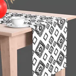 ArtzFolio White & Black Digital Printed Table Runner image 3