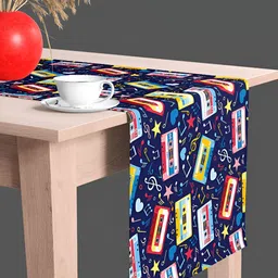 ArtzFolio BlueGeometric-Printed Edge To Edge Table Runner image 2